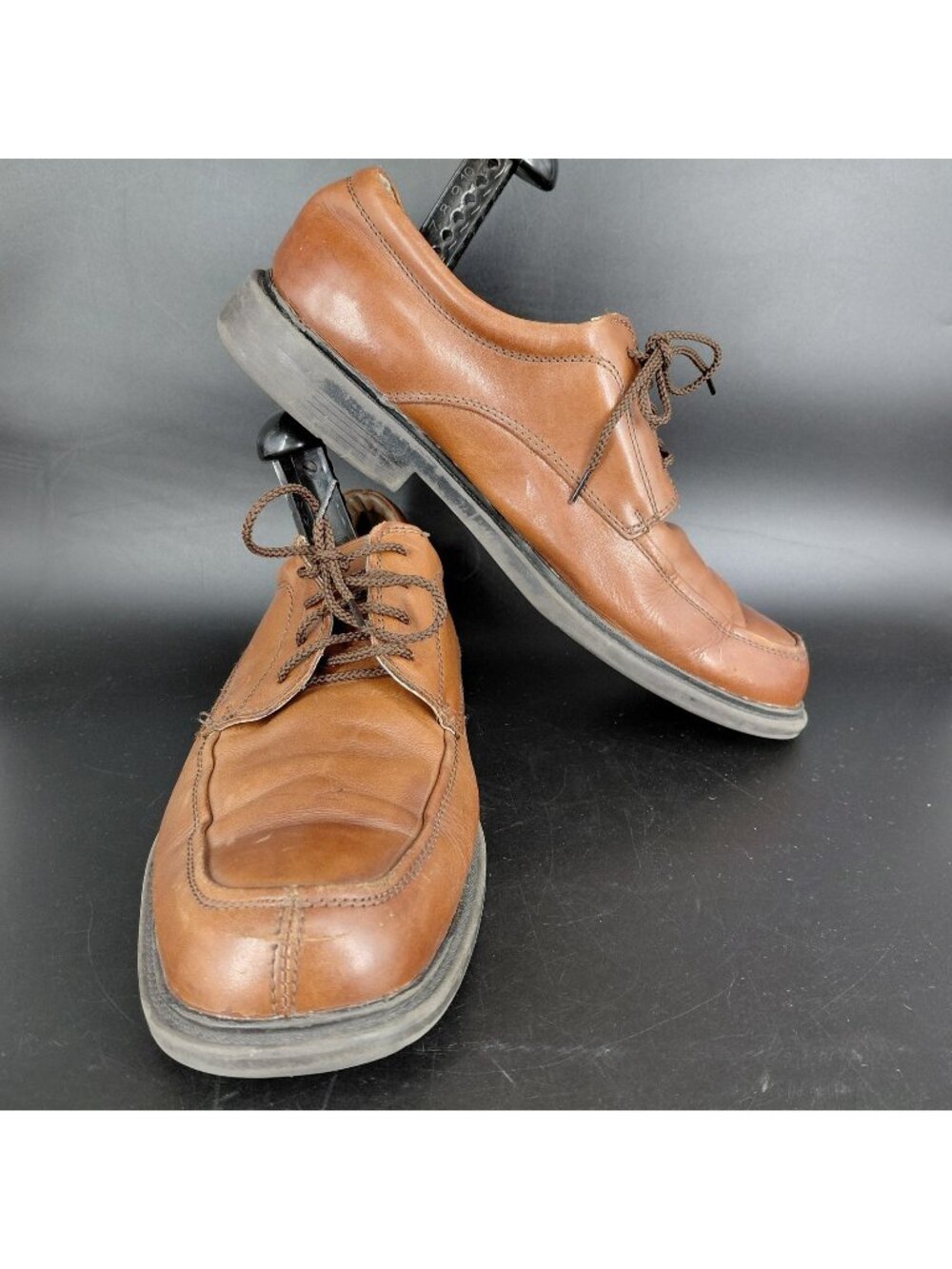 Florsheim Shoes Men Size 9.5 Brown Leather Derby Lace Up Square Toe Dress Office